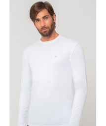 T-shirt homme manches longues blanc UPF50 - CAMISETA UVPRO BRANCO - SOLAR PROTECTION UV.LINE